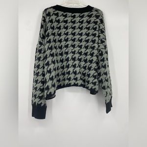 MAX STUDIO oversized chunky knit houndstooth sweater size XL